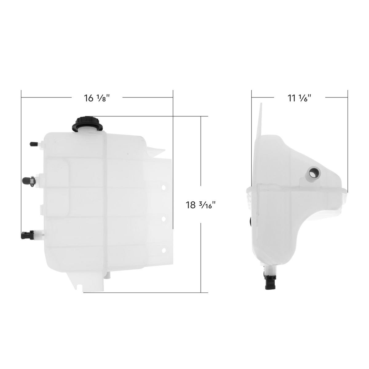 Pressurized Coolant Reservoir & Coolant Level Sensor For 2002-2007 International 9200/9400/9900