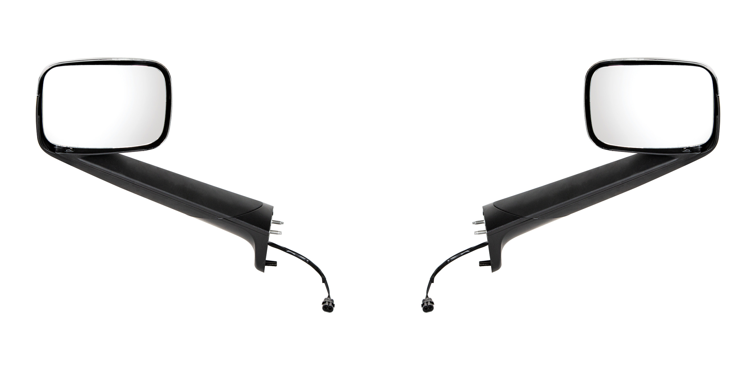 Chrome Hood Mirror With Heated Lens For 2018-2026 Freightliner Cascadia - Driver and Passenger (2pcs)