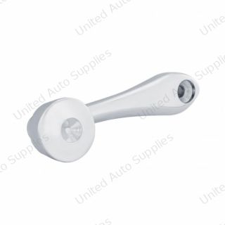 Chrome Die-Cast Window Crank With 3/8” Square Adapter - Indented