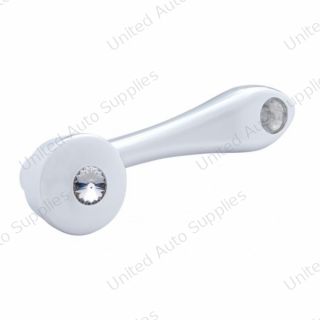Chrome Die-Cast Window Crank With 3/8” Square Adapter - Clear Crystal