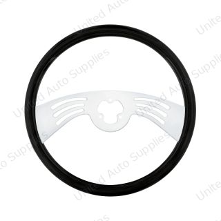 18" Carbon Black Steering Wheel - 2 Spoke