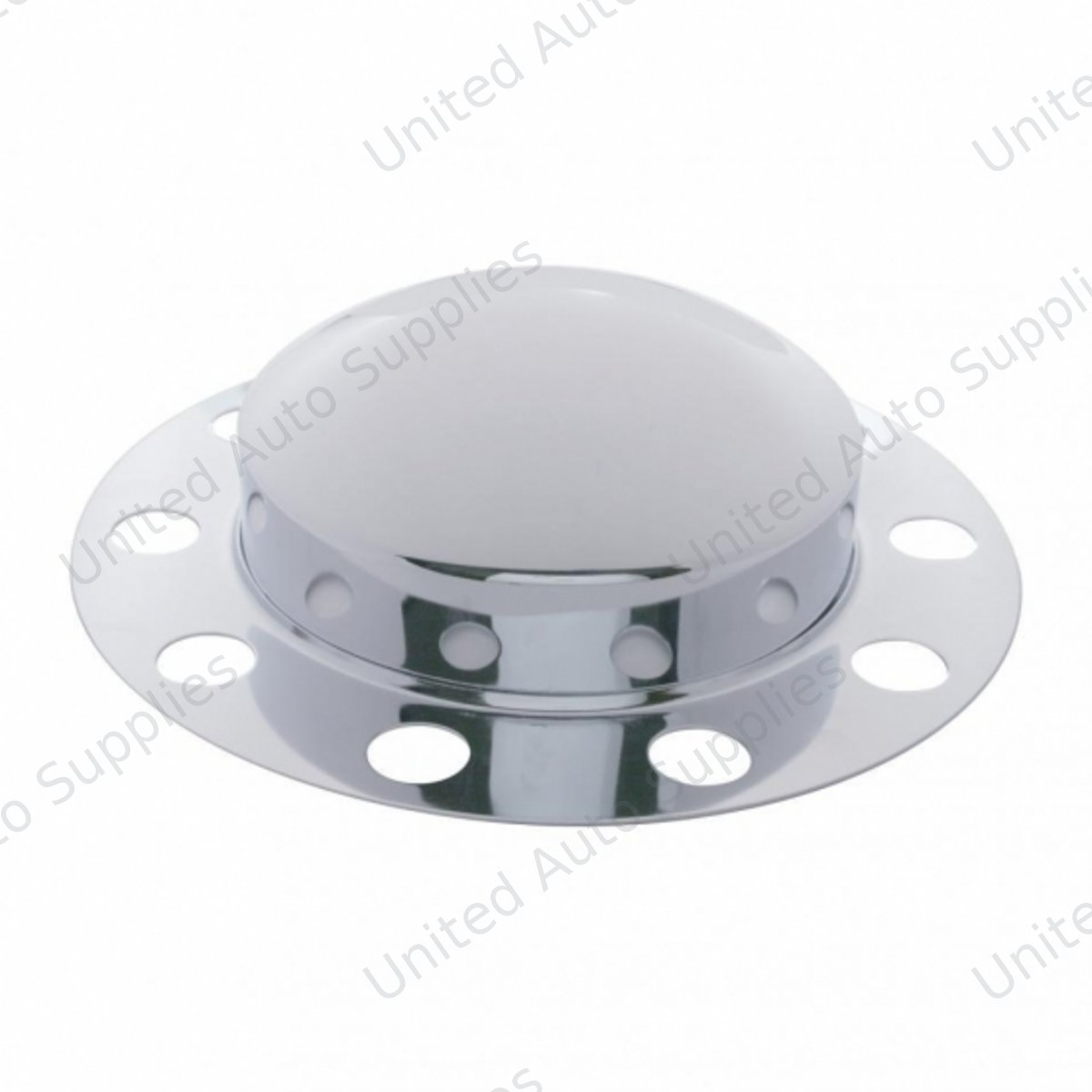 Chrome Dome Front Axle Cover 2PC Kit For 33mm Nut Cover - Steel/Aluminum Wheel (10 Hole) (2-Pack)