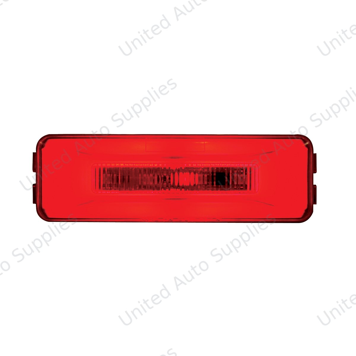 GloLight 10 LED Rectangular Clearance/Marker Light - Red LED/Red Lens (Bulk)