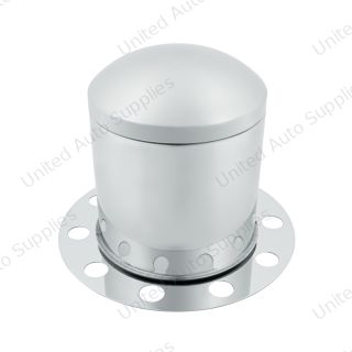 Stainless Dome Rear Axle Cover 3PC Kit For 33mm Nut Cover - Steel/Aluminum Wheel