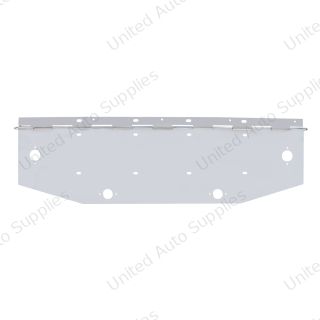 Chrome 2 License Plate Angle Shaped Holder With Square Marker Light Cutout