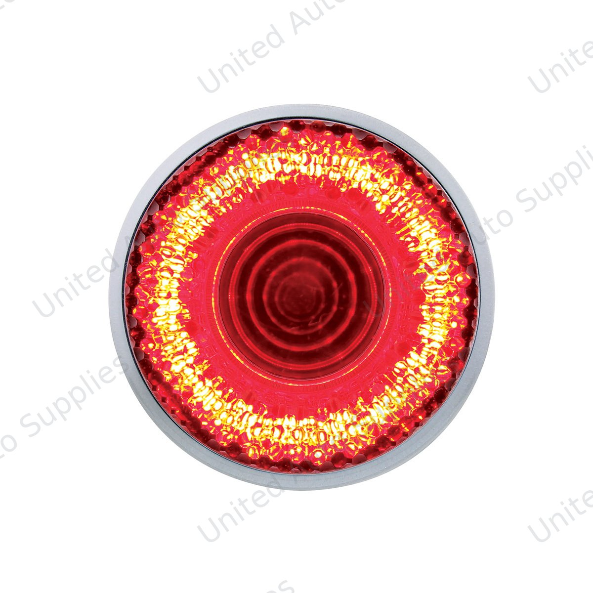 Mirage 9 LED 2" Round Clearance/Marker Light - Red LED/Clear Lens (Bulk)