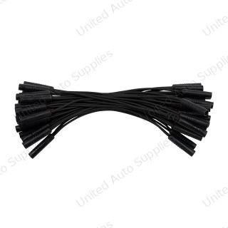 0.180" Female Plug Black Wire Harness With 50 Plugs-6" Lead (Bulk)