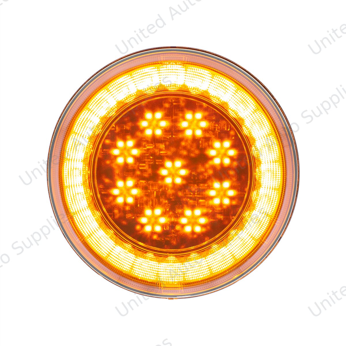 33 LED 4" Round Lumos Light S-Series (Turn Signal) - Amber LED/Amber Lens