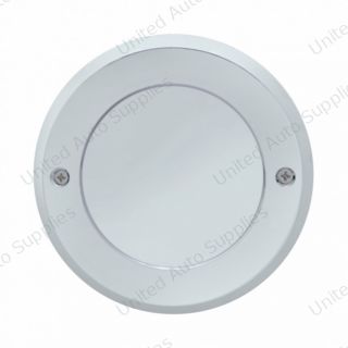 Chrome Plastic 2.5" Light Bezel With Mirror Lens
