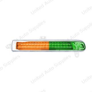 Double Fury 78 LED Turn Signal Light For 2008-2024 Peterbilt 389-Amber & Green,Passenger