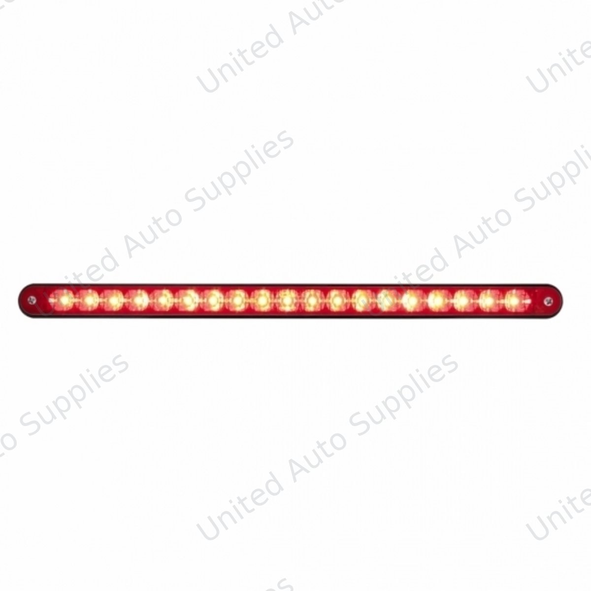 19 LED 12" Reflector Light Bar With Black Housing - Red LED/Red Lens