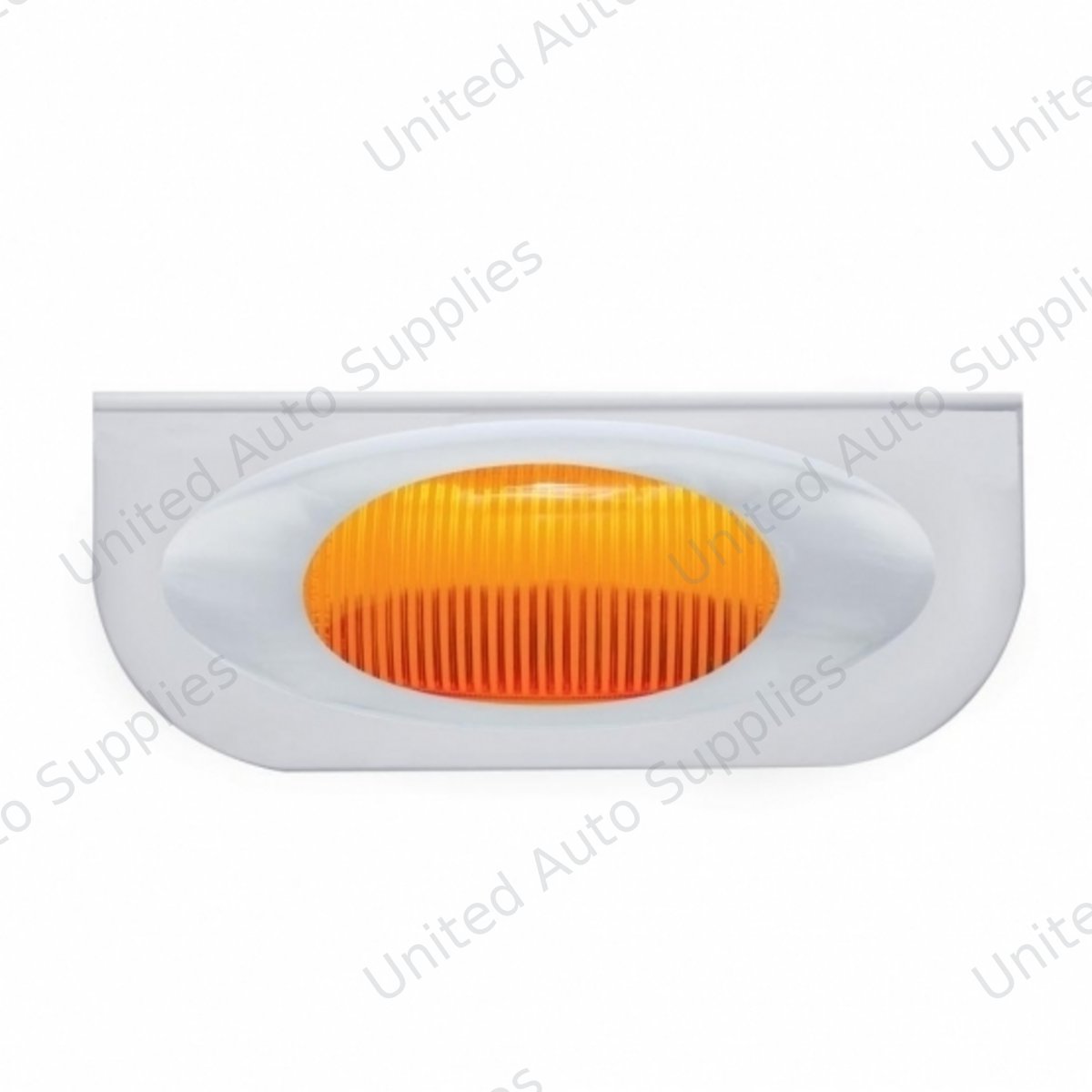Stainless Light Bracket With 12 LED "Phantom I" Light & Bezel - Amber LED/Amber Lens