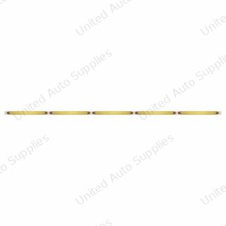 94" Stainless Steel Light Bracket With Five 23 SMD LED 17-1/4" Light Bar - Amber LED/Amber Lens