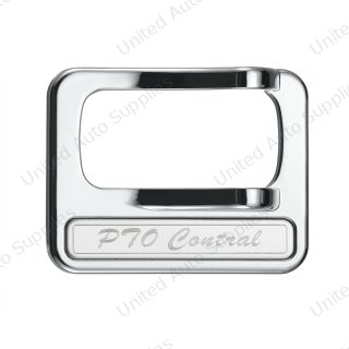 Chrome Plastic Rocker Switch Cover With Stainless Plaque For Peterbilt - PTO Control