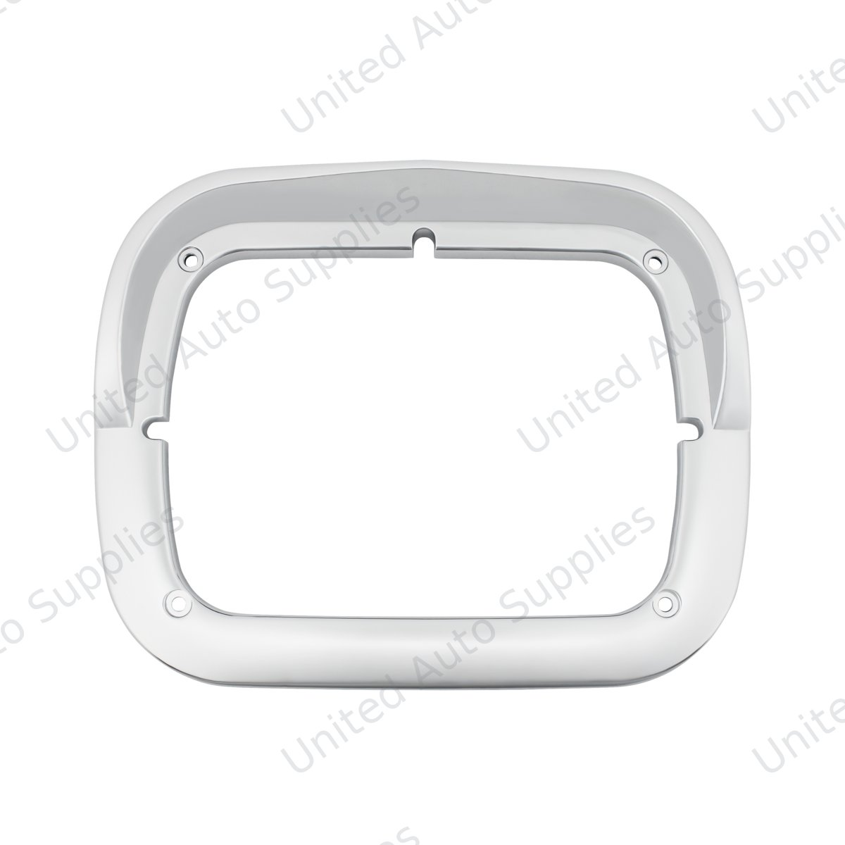 Chrome Plastic 5" X 7" Headlight Bezel With Visor