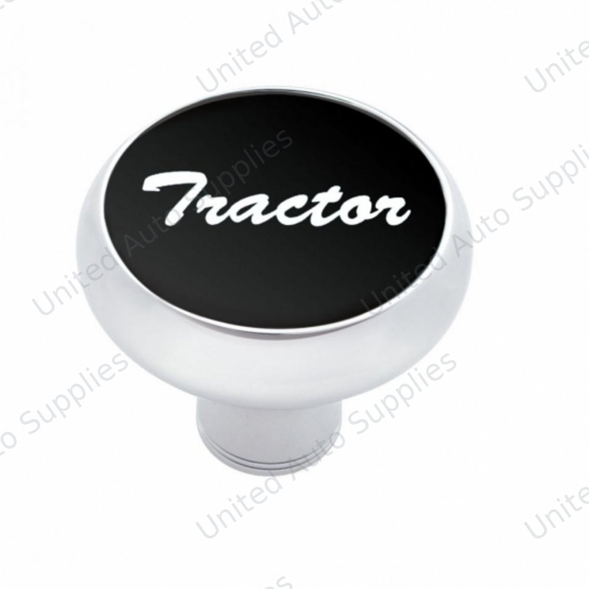 "Tractor" Deluxe Air Valve Knob - Black Aluminum Sticker