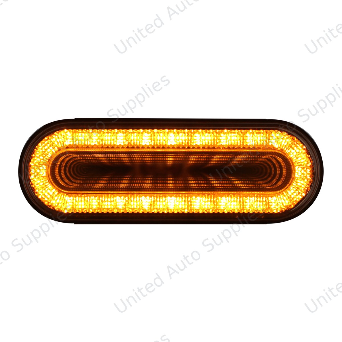 Mirage 24 LED 6" Oval Turn Signal Light - Amber LED/Clear Lens