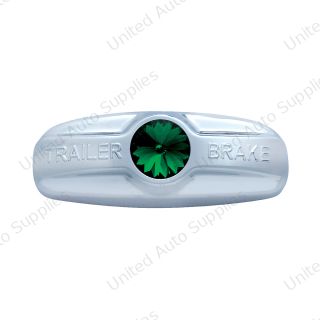Trailer Brake Cover W/Crystal For Freightliner Century 1996-2011, Columbia 2001-2017- Green Crystal