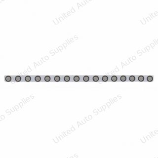 79-1/2" SS Bumper Light Bracket With 16X 9 LED 2" Reflector Light -Red LED/Clear Lens