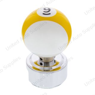 Number 9 Pool Ball Gearshift Knob For 13/15/18 Speed Eaton Style Shifters