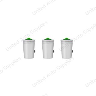 Mini Toggle Switch Extension With Green Crystal For Kenworth (Card of 3)