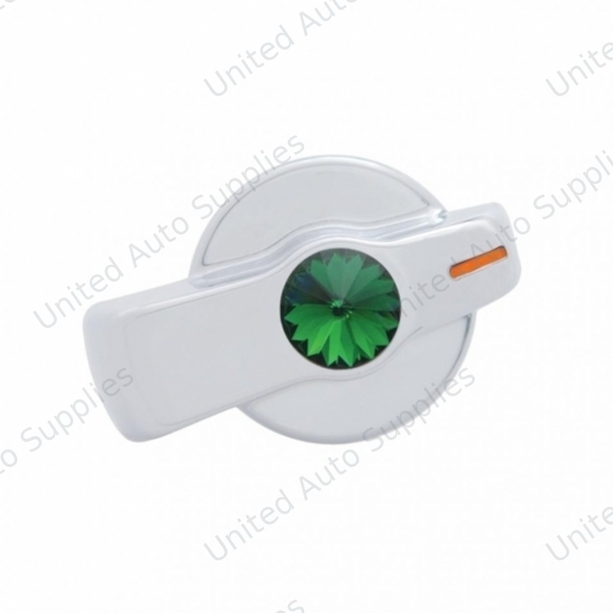 A/C Knob (Newer Model) With Green Crystal For 2005-2010 Freightliner