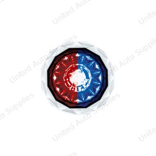 Double Fury 4 LED Dual Function 1-1/8" Crystal Watermelon Light-Red & Blue LED