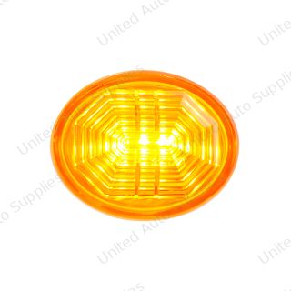 3 LED Oval Clearance/Marker Light-Amber LED/Amber Lens