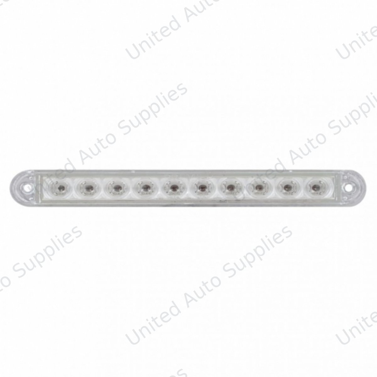 10 LED 6-1/2" Turn Signal Light Bar - Amber LED/Clear Lens (Bulk)
