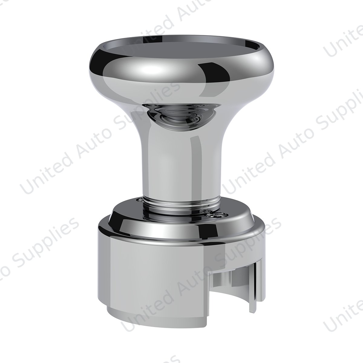 Thread-On Gearshift Knob & Adapter For Eaton Fuller Style 13/15/18 Shifter - Chrome