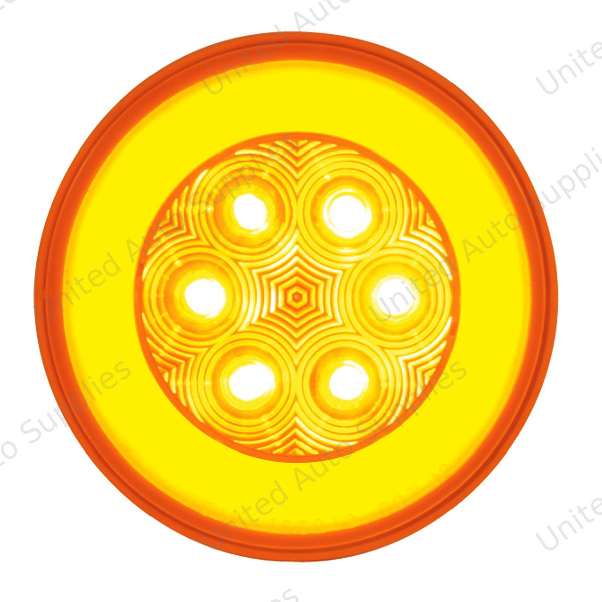 GloLight 21 LED 4" Turn Signal Light - Amber LED/Amber Lens