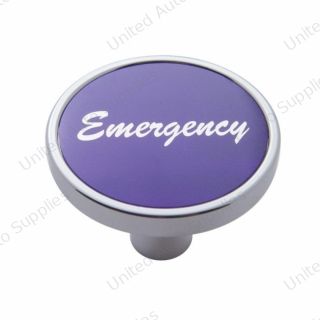 "Emergency" Short Air Valve Knob - Purple Aluminum Sticker