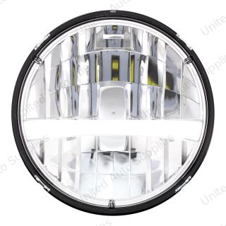 ULTRALIT - High Power LED 7" Headlight With White Position Light Bar