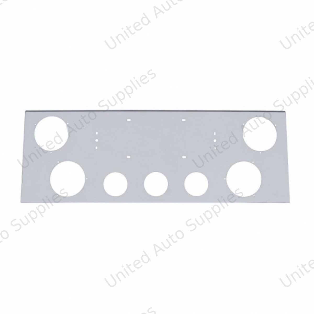Stainless Steel Rear Center Light Panel With Four 4" Light Cutouts & Three 2.5" Light Cutouts