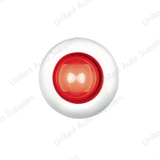 GloLight 2 LED 3/4" Mini Light (Clearance/Marker) With Stainless Steel Trim-Red LED/Red Lens