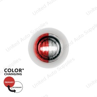 Double Fury 2 LED 3/4" Mini Clearance/Marker Light-Red & White LED/Clear Lens