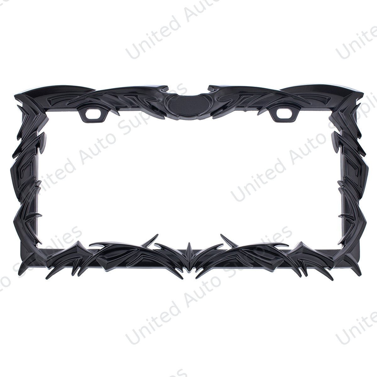 Tribal Flame License Plate Frame - Black
