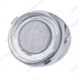 10 LED Freightliner Daytime Running Light Conversion Kit With Visor (Passenger) - Amber LED/Clear Lens