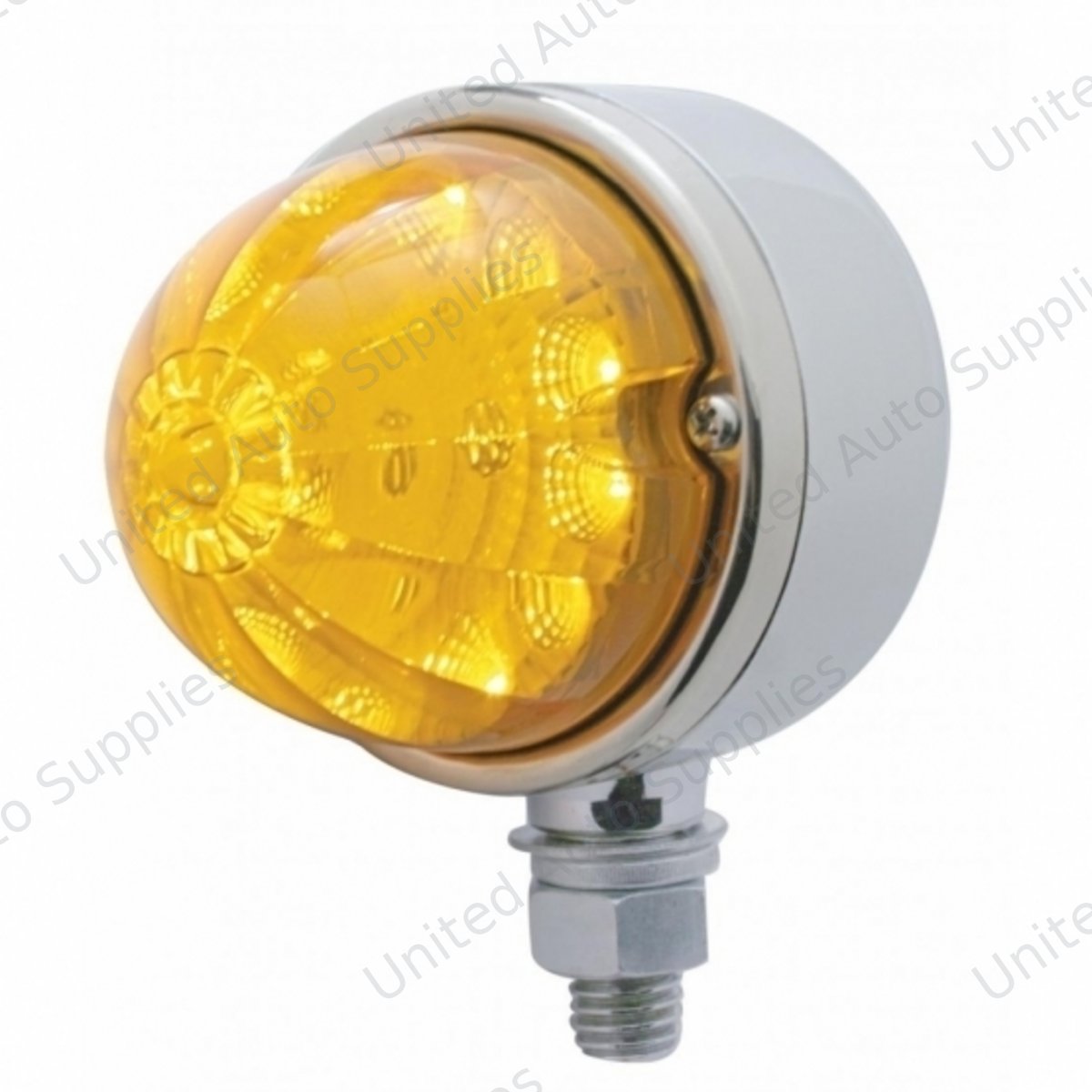 17 LED Reflector Watermelon Single Face Light - Amber LED/Amber Lens