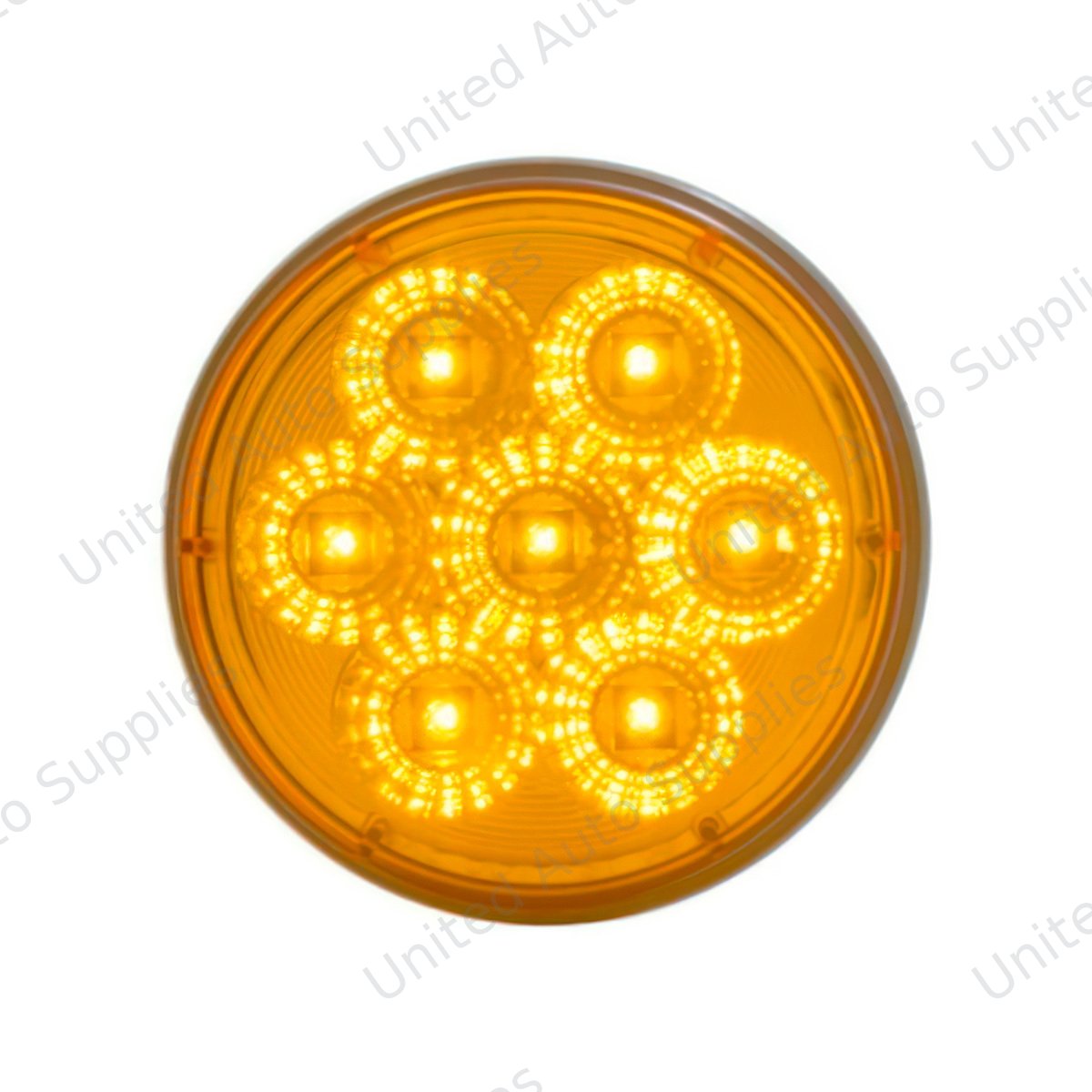 7 LED 4" Reflector Turn Signal Light - Amber LED/Amber Lens