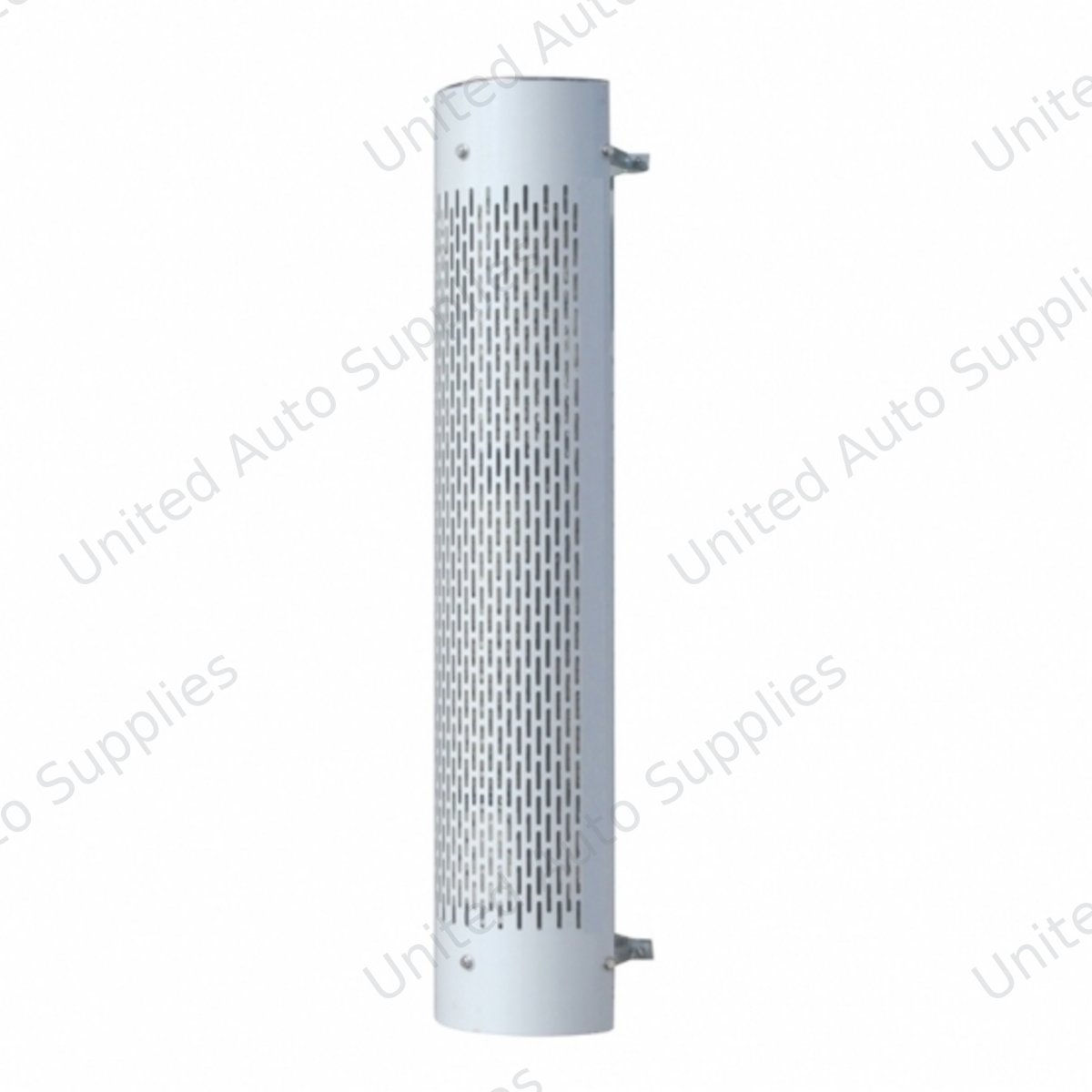 48" Tall 180 Degree Stainless Exhaust Muffler Shield For 5" Diameter Exhaust - Vertical Slot