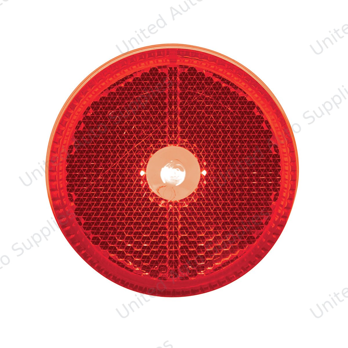 2.5" Round Reflectorized Light (Clearance/Marker) - Red Lens