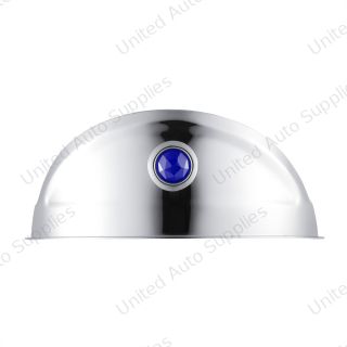 Chrome Visor With Blue Glass Dot For 7" Headlight
