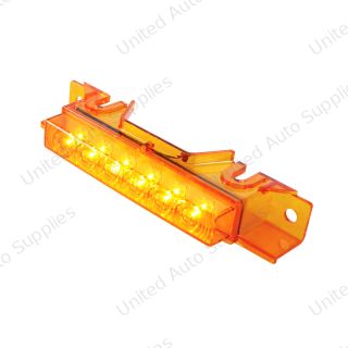 6 LED Exterior Visor Light For 1996-2024 Volvo VNL-Amber LED/Amber Lens