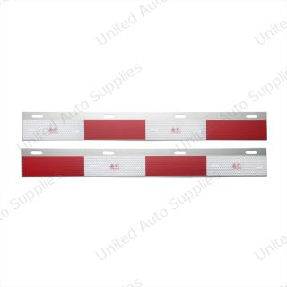 Aluminum Straight Conspicuity Reflector Top Flap Plates (2-Pack)