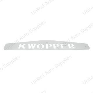 4" X 24" Chrome Kwopper Bottom Mud Flap Plate - Bolt Thru