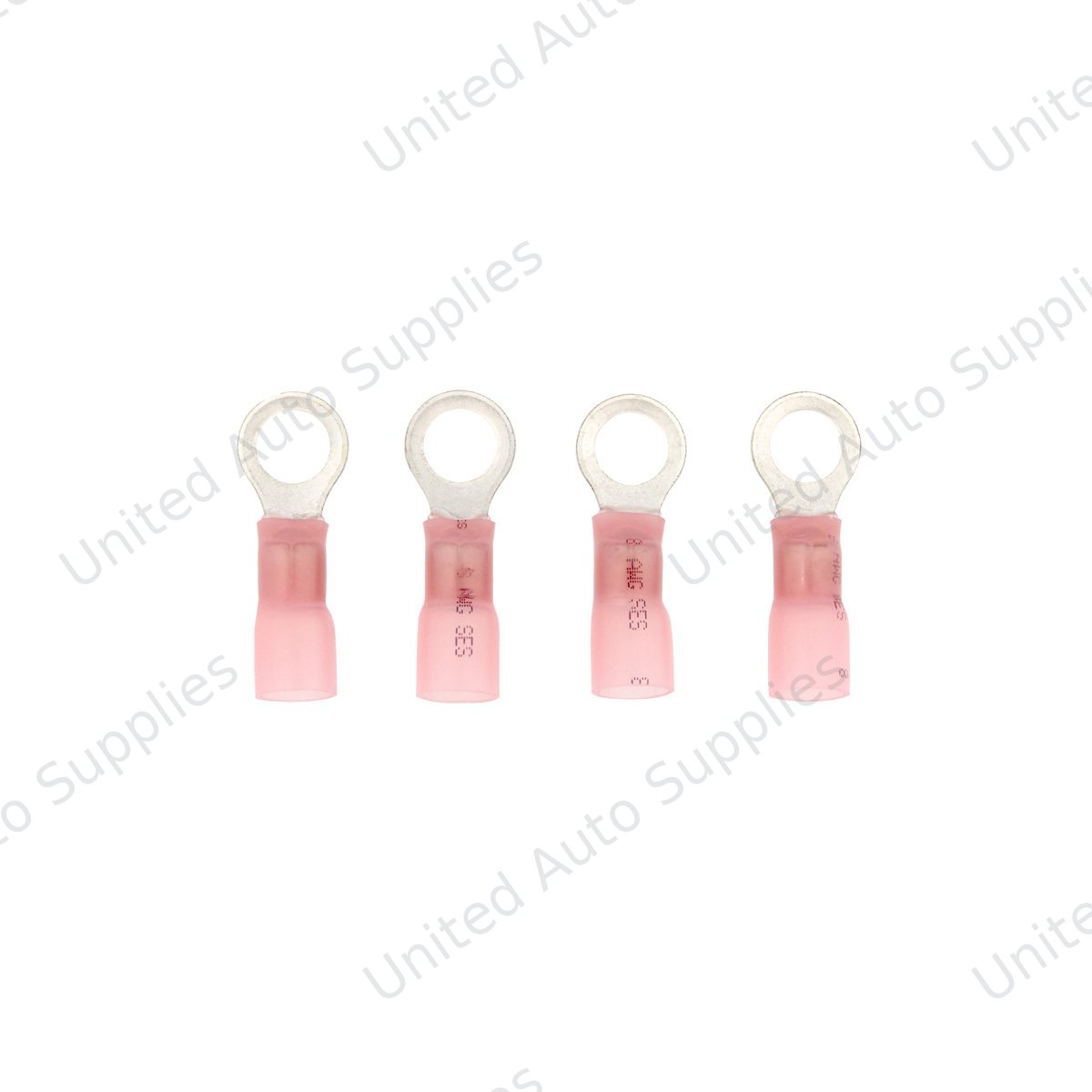 8 AWG 3/8" Stud CS Heat Shrink Ring Terminal - Pink (4-Pack)