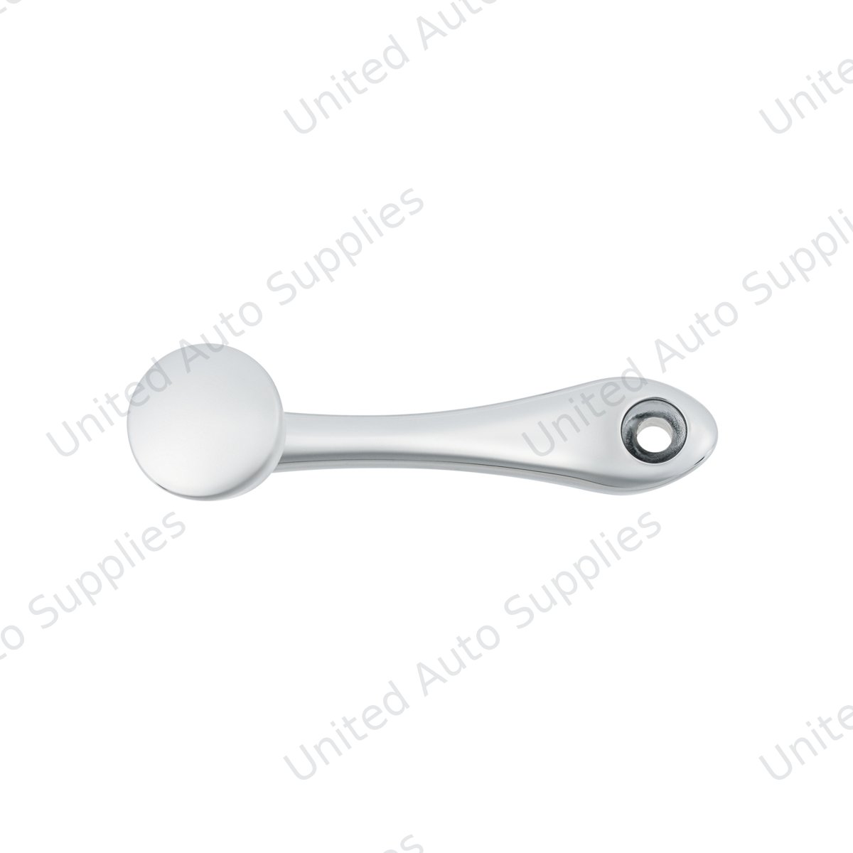 Chrome Die-Cast Window Crank With 16-Spline 7/16” OD Adapter - Plain
