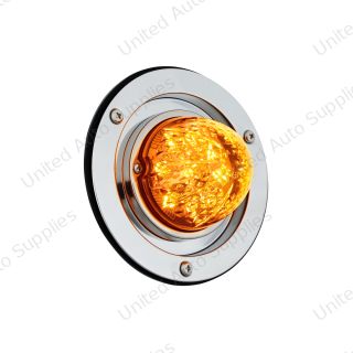 Crystal-Comet 9 LED Dual Function Watermelon Sleeper Bunk Kit With 304 SS Bezel-Amber LED/Amber Lens