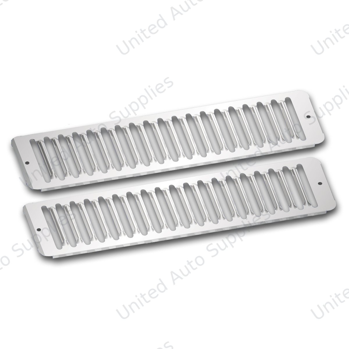 Stainless Hood Air Intake Trim For 1988+ Mack CH (Pair)